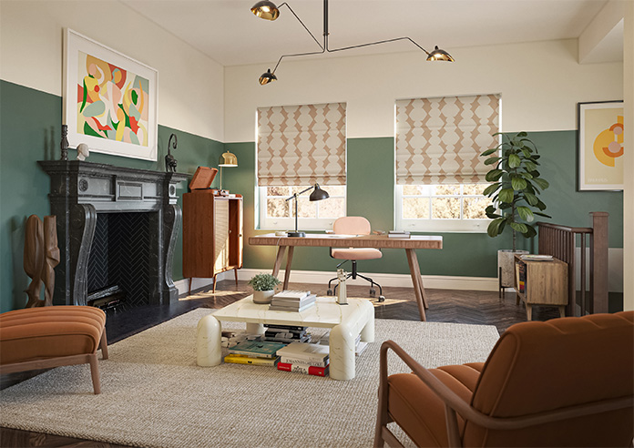 Construct, Tangerine - Roman Blind - Image 6